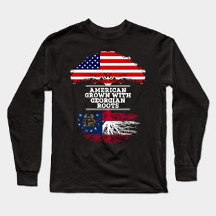 American Grown With Georgian Roots - Gift for Georgian From Georgia Long Sleeve T-Shirt